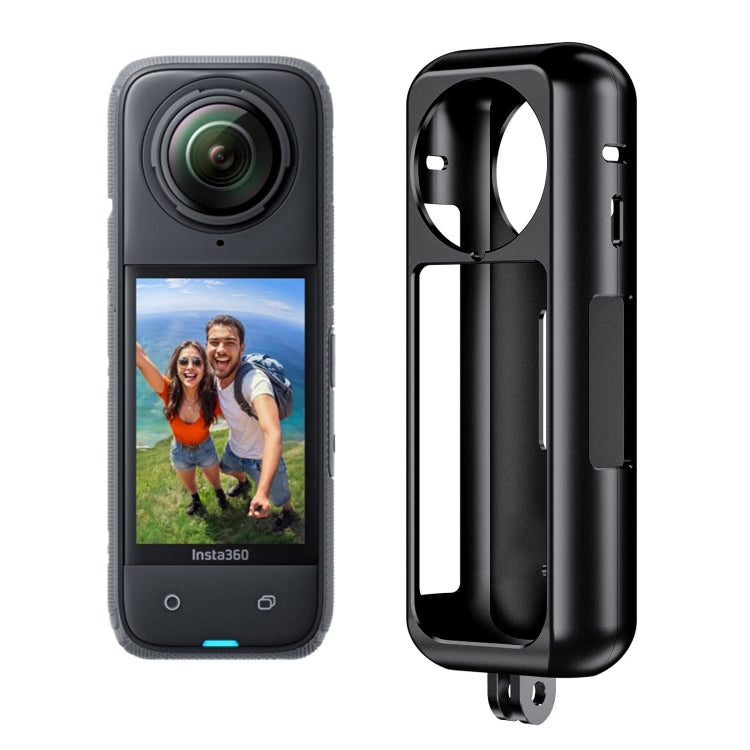 For Insta360 X4 Aluminum Alloy Metal Protective Cage Housing Frame (Black) by buy2fix