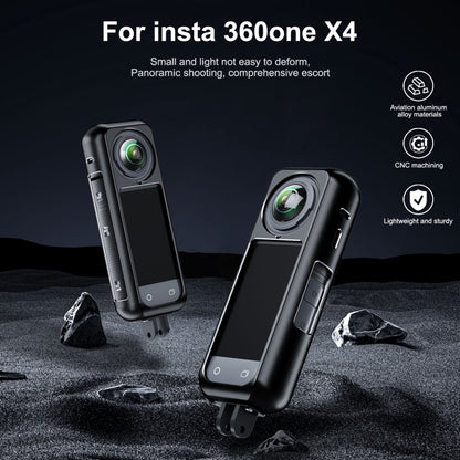 For Insta360 X4 Aluminum Alloy Metal Protective Cage Housing Frame (Black) by buy2fix