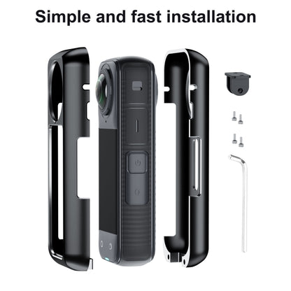 For Insta360 X4 Aluminum Alloy Metal Protective Cage Housing Frame (Black) by buy2fix