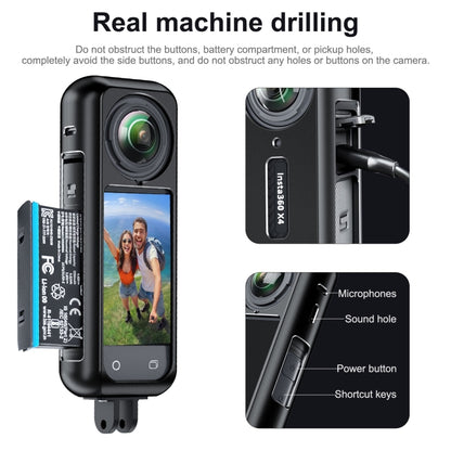 For Insta360 X4 Aluminum Alloy Metal Protective Cage Housing Frame (Black) by buy2fix