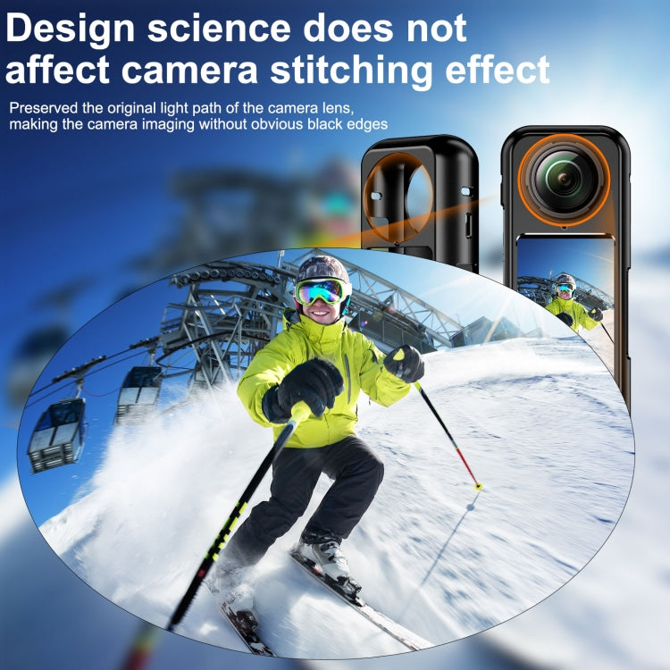 For Insta360 X4 Aluminum Alloy Metal Protective Cage Housing Frame (Black) by buy2fix