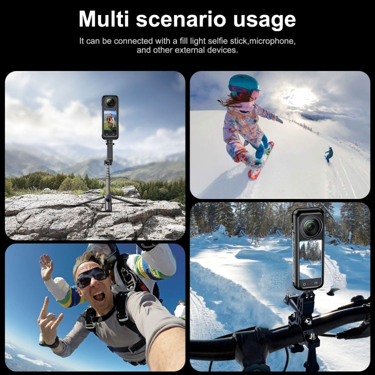 For Insta360 X4 Aluminum Alloy Metal Protective Cage Housing Frame (Black) by buy2fix