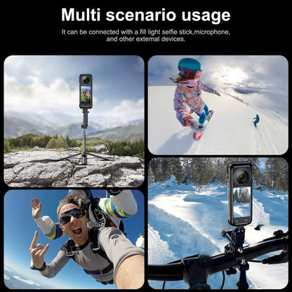 For Insta360 X4 Aluminum Alloy Metal Protective Cage Housing Frame (Black) by buy2fix