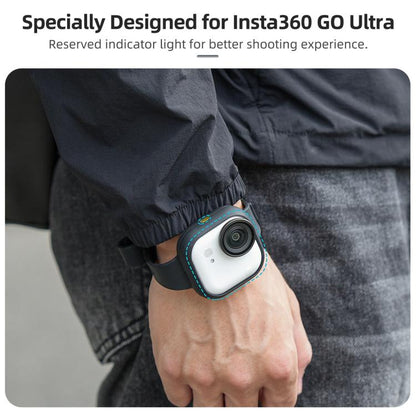 For Insta360 GO Ultra Sunnylife Expansion Band Strap Silicone Protective Cover Wristband Backpack Bicycle Stripe Cat Collar (White) - Case & Bags by Sunnylife | Online Shopping UK | buy2fix