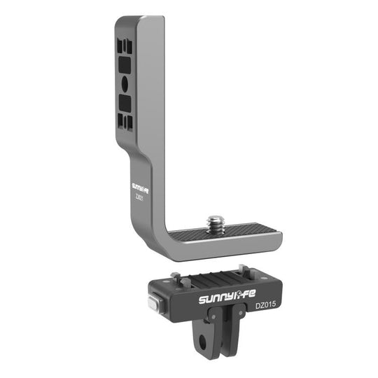 For Insta360 X5 / X4 Sunnylife L-Type Vertical-Horizontal Magnetic Mount with DZ015 Magnetic Adapter Quick Release Mount Adapter Stand (Grey)