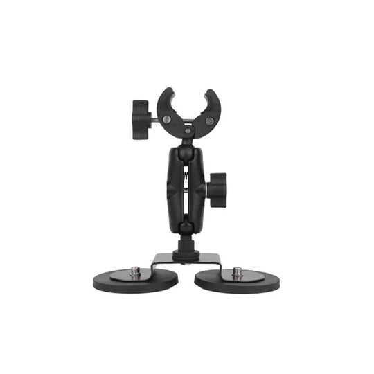 Dual-Leg Magnetic Base Crab Clamp Fixed Mount Holder for GoPro and Other Action Cameras (Black)