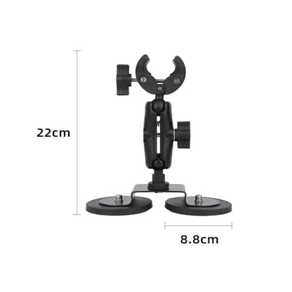 Dual-Leg Magnetic Base Crab Clamp Fixed Mount Holder for GoPro and Other Action Cameras (Black) - Bicycle Handlebar Mount by buy2fix | Online Shopping UK | buy2fix