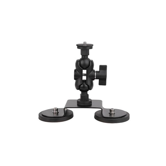 Dual-Leg Magnetic Base 1/4 Screw Fixed Mount Holder for GoPro and Other Action Cameras (Black) - Bicycle Handlebar Mount by buy2fix | Online Shopping UK | buy2fix