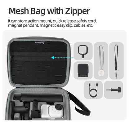 For Insta360 GO Ultra Sunnylife Full Kit Portable Protective Box Storage Bag (Grey) - Case & Bags by Sunnylife | Online Shopping UK | buy2fix