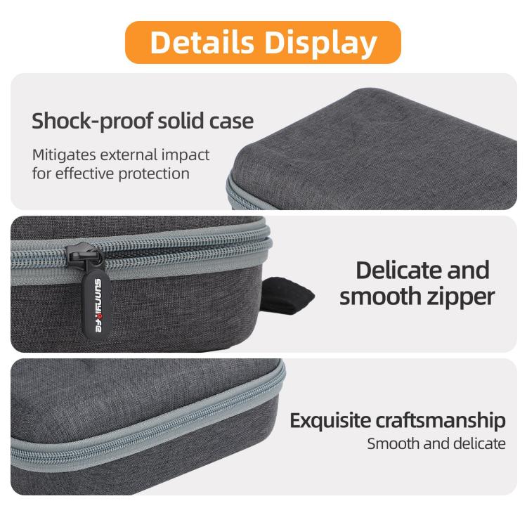 For Insta360 GO Ultra Sunnylife Full Kit Portable Protective Box Storage Bag (Grey) - Case & Bags by Sunnylife | Online Shopping UK | buy2fix