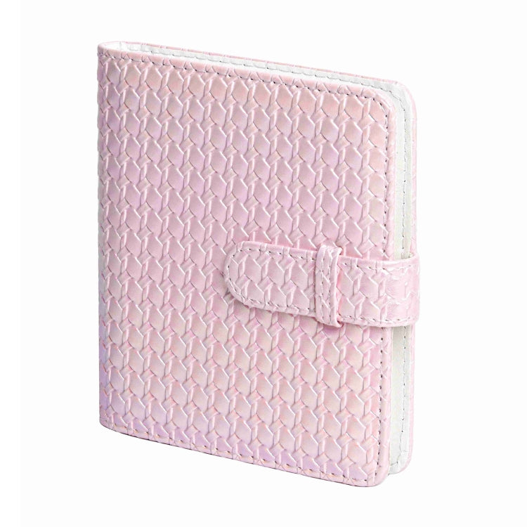 For FUJIFILM instax mini 12 Colorful Woven Leather Case Full Body Camera Bag + Photo Album with Strap (Pink) by buy2fix
