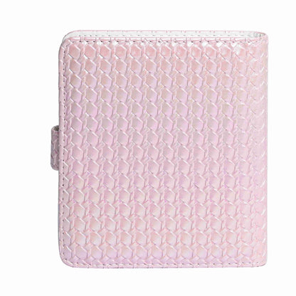 For FUJIFILM instax mini 12 Colorful Woven Leather Case Full Body Camera Bag + Photo Album with Strap (Pink) by buy2fix