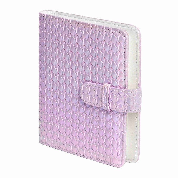 For FUJIFILM instax mini 12 Colorful Woven Leather Case Full Body Camera Bag + Photo Album with Strap (Purple) by buy2fix