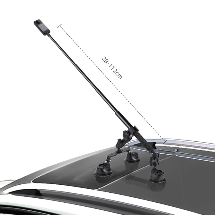 Dual-leg Suction Cup + Single Suction Cup with Selfie Stick Kits (Black) by buy2fix