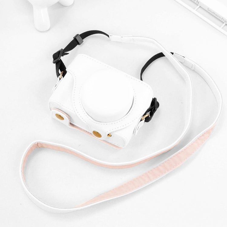 For Sony ZV-1F / ZV1M2 Full Body Camera PU Leather Case Bag with Strap (White) by buy2fix