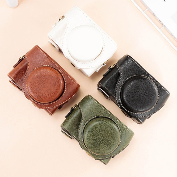 For Sony ZV-1F / ZV1M2 Full Body Camera PU Leather Case Bag with Strap (Coffee) by buy2fix