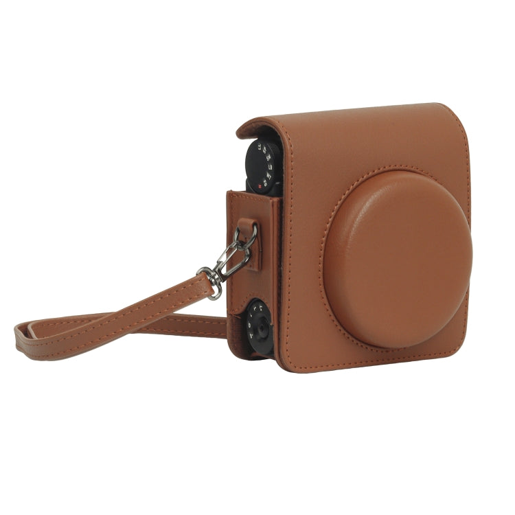 For Fujifilm Instax mini 99 Full Body Camera PU Leather Case Bag with Strap (Brown) by buy2fix