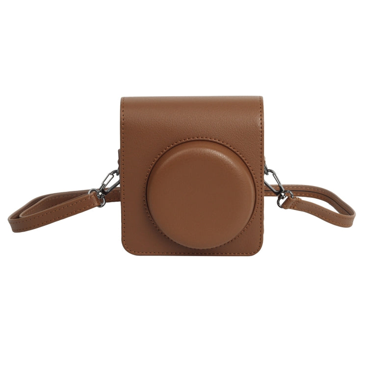 For Fujifilm Instax mini 99 Full Body Camera PU Leather Case Bag with Strap (Brown) by buy2fix