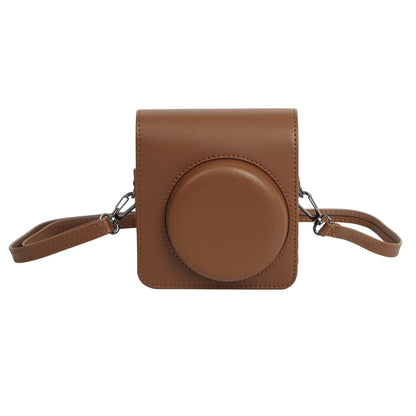For Fujifilm Instax mini 99 Full Body Camera PU Leather Case Bag with Strap (Brown) by buy2fix