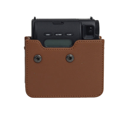 For Fujifilm Instax mini 99 Full Body Camera PU Leather Case Bag with Strap (Brown) by buy2fix