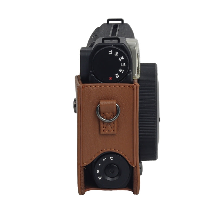 For Fujifilm Instax mini 99 Full Body Camera PU Leather Case Bag with Strap (Brown) by buy2fix
