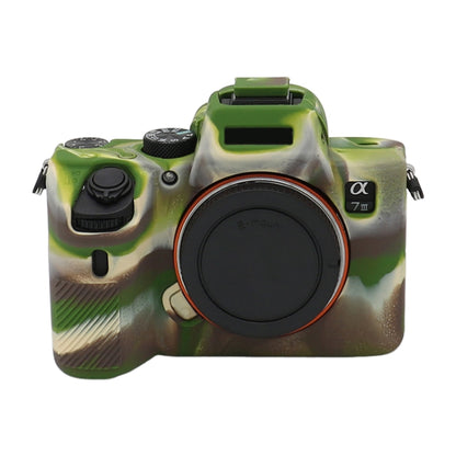 For Sony A7 III / ILCE-7M3 / A7R III Soft Silicone Protective Case(Camouflage) by buy2fix
