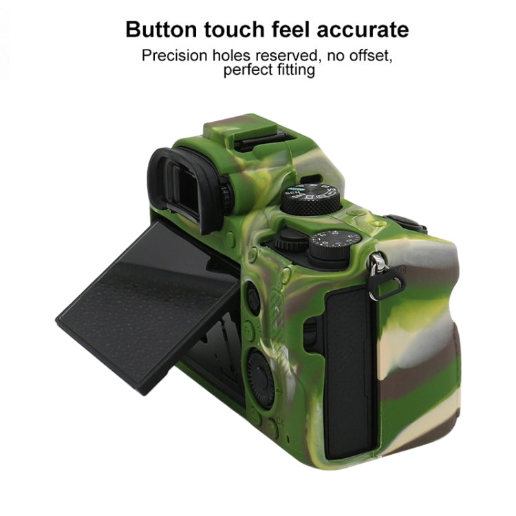 For Sony A7 III / ILCE-7M3 / A7R III Soft Silicone Protective Case(Camouflage) by buy2fix