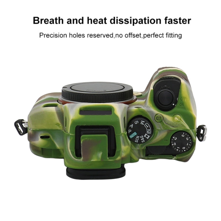 For Sony A7 III / ILCE-7M3 / A7R III Soft Silicone Protective Case(Camouflage) by buy2fix