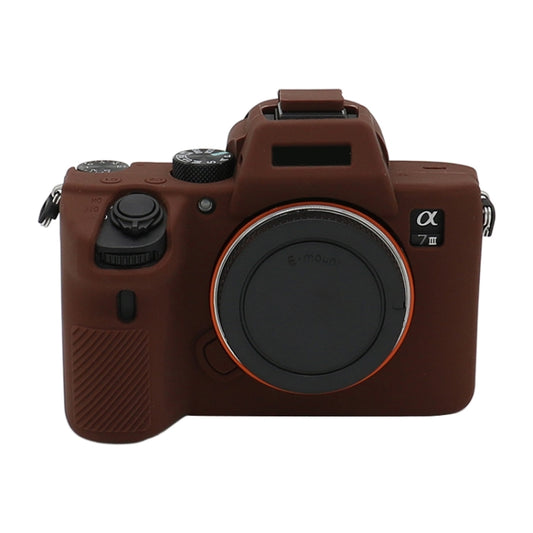 For Sony A7 III / ILCE-7M3 / A7R III Soft Silicone Protective Case(Coffee) - Protective Case by buy2fix | Online Shopping UK | buy2fix
