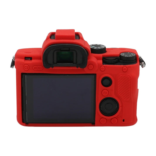 For Sony A7 III / ILCE-7M3 / A7R III Soft Silicone Protective Case(Red) - Protective Case by buy2fix | Online Shopping UK | buy2fix