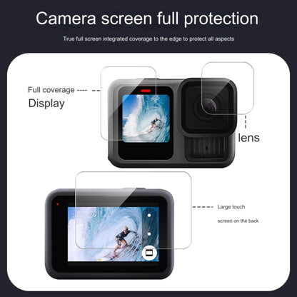 For GoPro HERO13 Black Lens and Front Back Screen 9H Tempered Glass Film by buy2fix