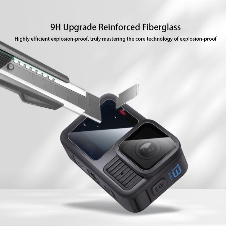 For GoPro HERO13 Black Lens and Front Back Screen 9H Tempered Glass Film by buy2fix