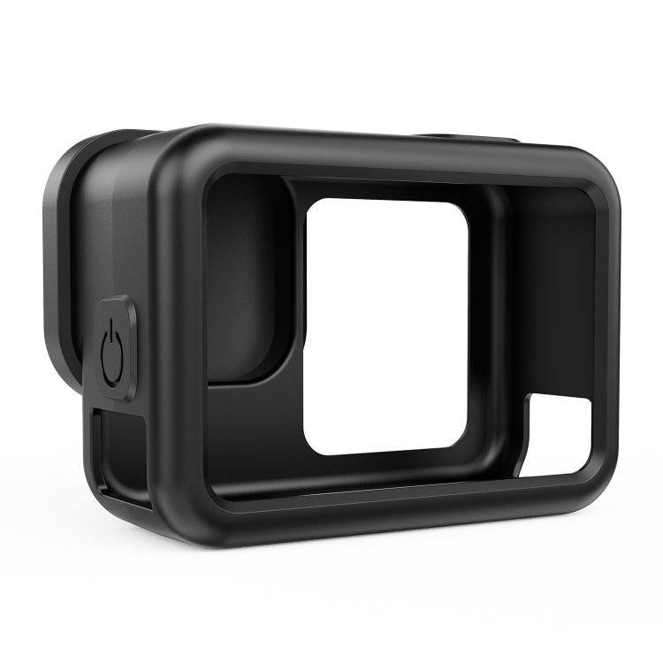 For GoPro HERO13 Black Silicone Protective Case Cover with Wrist Strap & Lens Cover (Black) by buy2fix