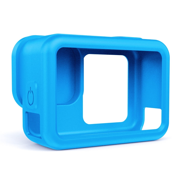 For GoPro HERO13 Black Silicone Protective Case Cover with Wrist Strap & Lens Cover (Blue) by buy2fix