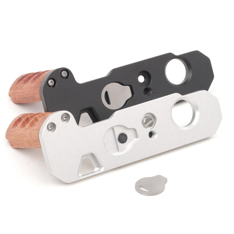 Wooden Hand Grip Arca Quick Release Plate Aluminum Alloy Base for Nikon Nikkormat F / FTn / FT2 / FT3 (Black) - Camera Cage by buy2fix | Online Shopping UK | buy2fix