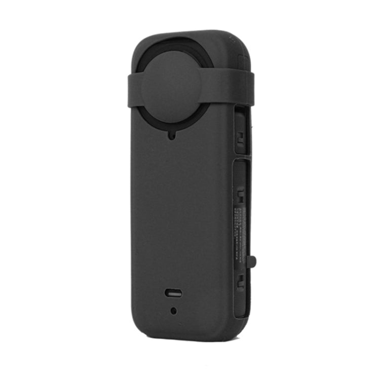 For Insta360 X4 Silicone Protective Case with Lens Cover (Black) by buy2fix
