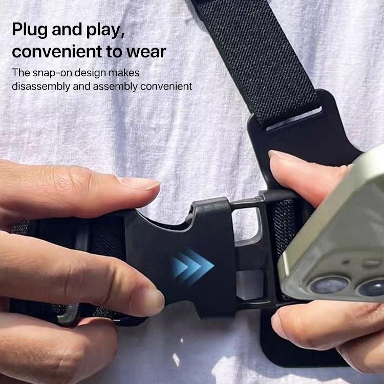 Front Chest Belt Shoulder Strap Mount Holder for GoPro, Insta360, DJI and Other Action Cameras (Black) - Chest Belt by buy2fix | Online Shopping UK | buy2fix