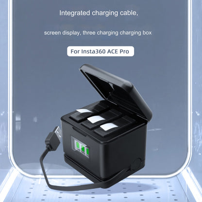 For Insta360 Ace Pro / Ace Tri-Battery Charging Box Case (Black) by buy2fix