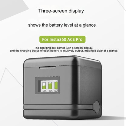 For Insta360 Ace Pro / Ace Tri-Battery Charging Box Case (Black) by buy2fix