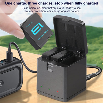 For GoPro HERO13 Black 3-Battery Charging Box Storage Case (Black) by buy2fix