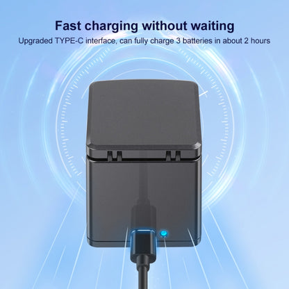 For GoPro HERO13 Black 3-Battery Charging Box Storage Case (Black) by buy2fix