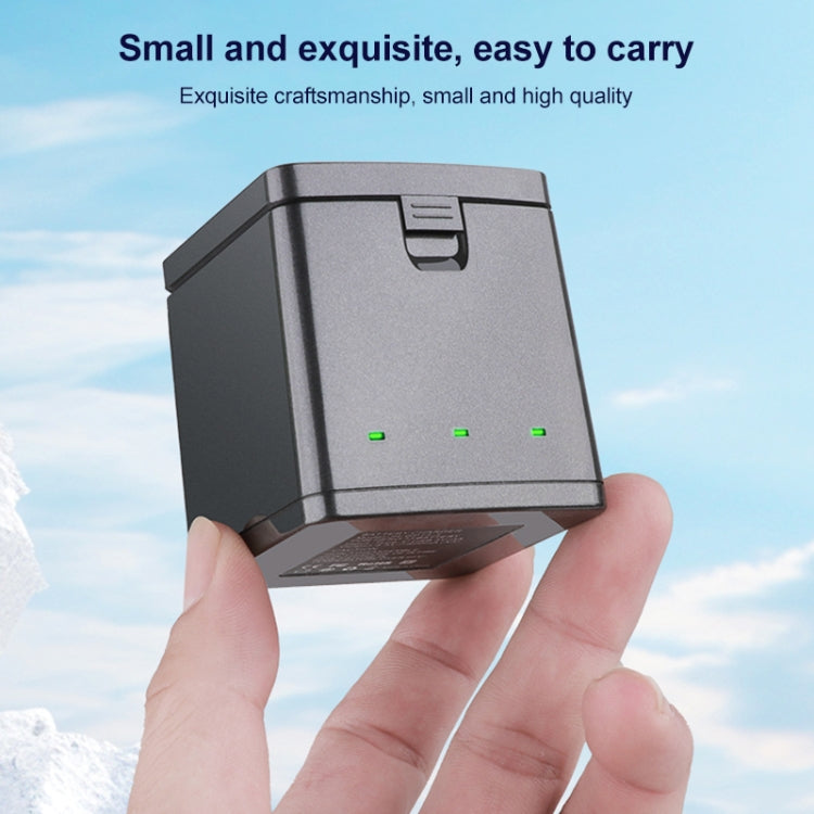 For GoPro HERO13 Black 3-Battery Charging Box Storage Case (Black) by buy2fix