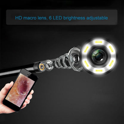 2 in 1 USB HD Visual Earwax Clean Tool Endoscope Borescope with LED Lights & Wifi, Cable length: 2m (Black) -  by buy2fix | Online Shopping UK | buy2fix