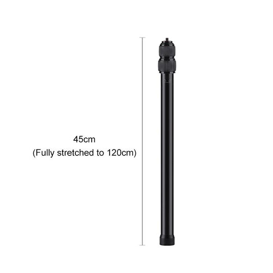Selfie Stick Adjustable Extension Rod, Length: 45-120cm (Black) - Extendable Pole by buy2fix | Online Shopping UK | buy2fix