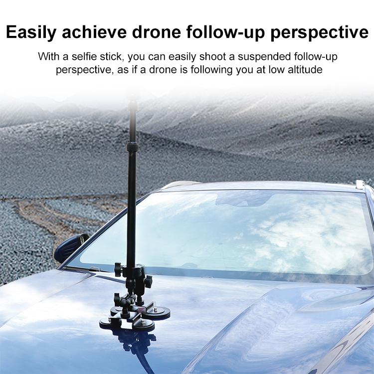 Selfie Stick Adjustable Extension Rod, Length: 45-120cm (Black) - Extendable Pole by buy2fix | Online Shopping UK | buy2fix