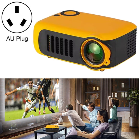 A2000 1080P Mini Portable Smart Projector Children Projector, AU Plug(Yellow) - Mini Projector by buy2fix | Online Shopping UK | buy2fix