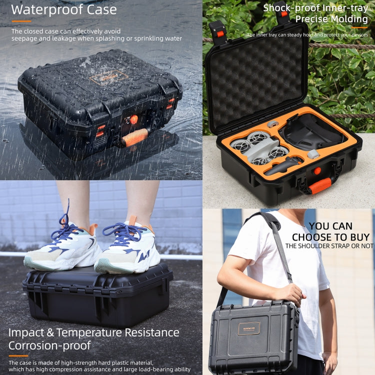 For DJI Neo Sunnylife Safety Carrying Case Large Capacity Waterproof Shock-proof Hard Travel Case (Black) - Cases & Bags by Sunnylife | Online Shopping UK | buy2fix
