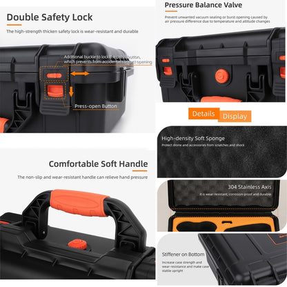 For DJI Neo Sunnylife Safety Carrying Case Large Capacity Waterproof Shock-proof Hard Travel Case (Black) - Cases & Bags by Sunnylife | Online Shopping UK | buy2fix