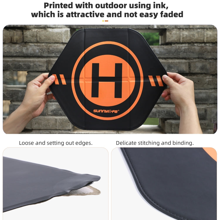 Sunnylife Drone Landing Pad 35cm Fast-Fold Double-Sided Leather Waterproof Helipad for DJI Neo / Avata 1 / 2 / Mini Series (Yellow+Orange) - Other by Sunnylife | Online Shopping UK | buy2fix
