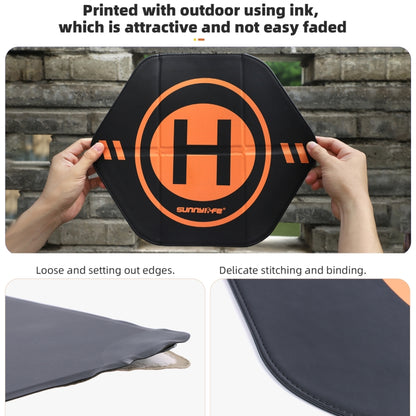 Sunnylife Drone Landing Pad 35cm Fast-Fold Double-Sided Leather Waterproof Helipad for DJI Neo / Avata 1 / 2 / Mini Series (Yellow+Orange) - Other by Sunnylife | Online Shopping UK | buy2fix